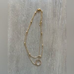 Boutique style gold two layer necklace